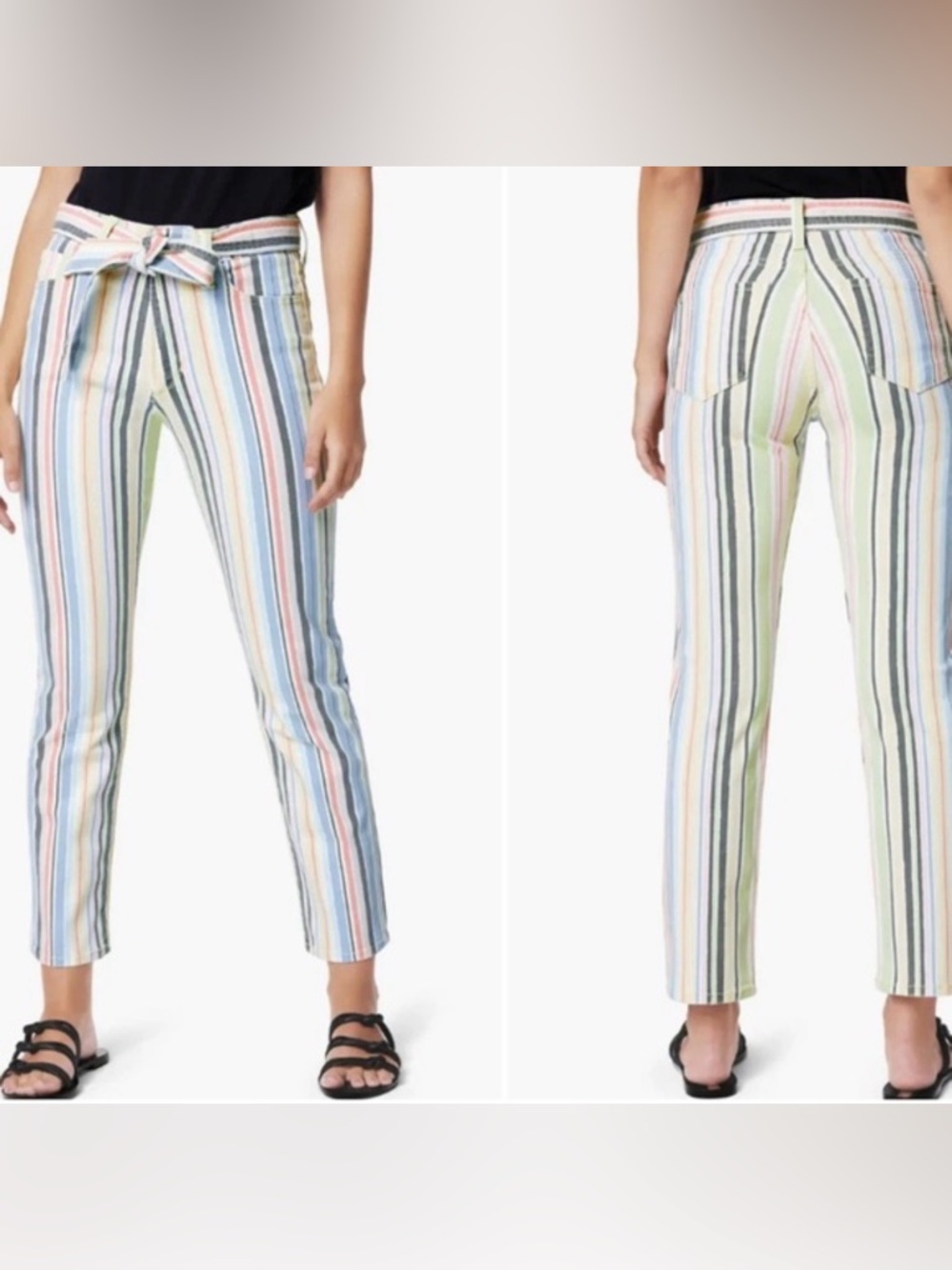 Joe's Jeans  The Luna High-Rise Ankle Jeans, Size 29, Color Striped Multi